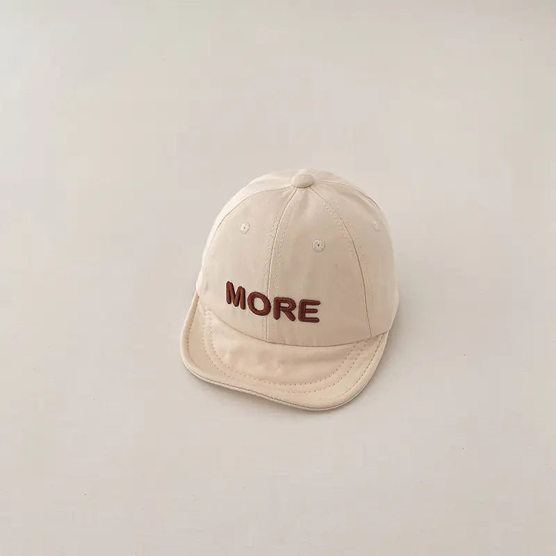 Soft Brim Baby Cap with MORE Letter Design