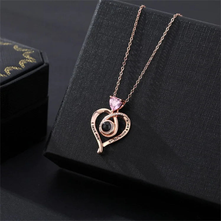 925 Sterling Silver Heart Letter Necklace