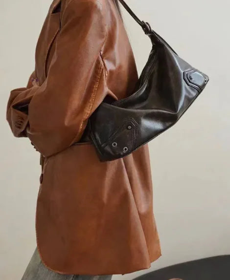 Retro Waxed Leather Messenger