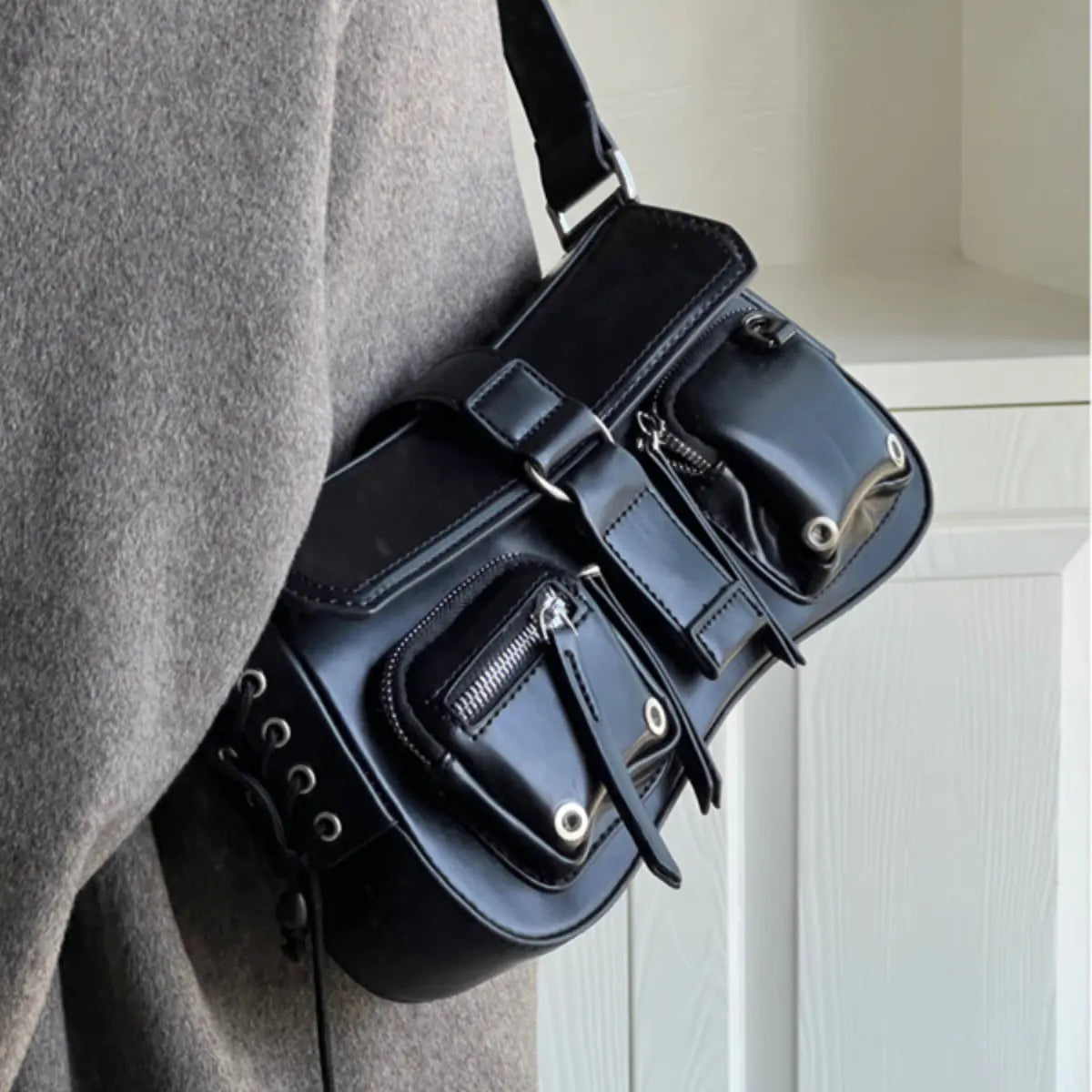 Textured Trendy Underarm Shoulder Bag