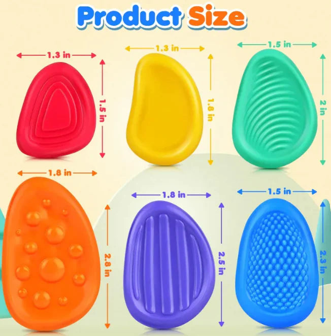 Children's Sensory Stone Texture Soft Fidget Decompression Toys (6-Pack)