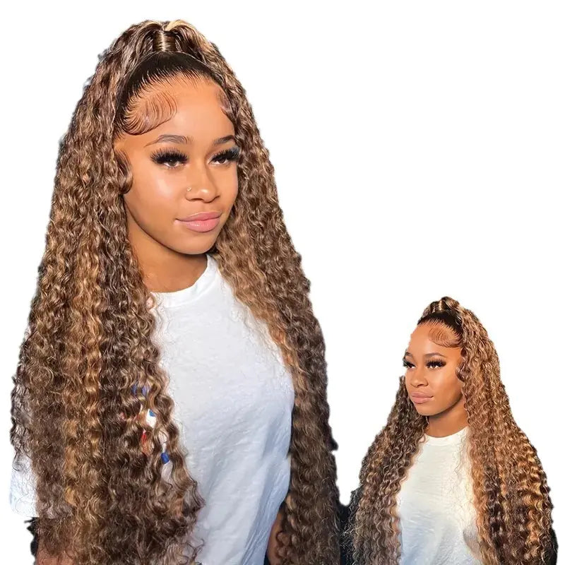 Front Lace Wig Piano Color Long Curly