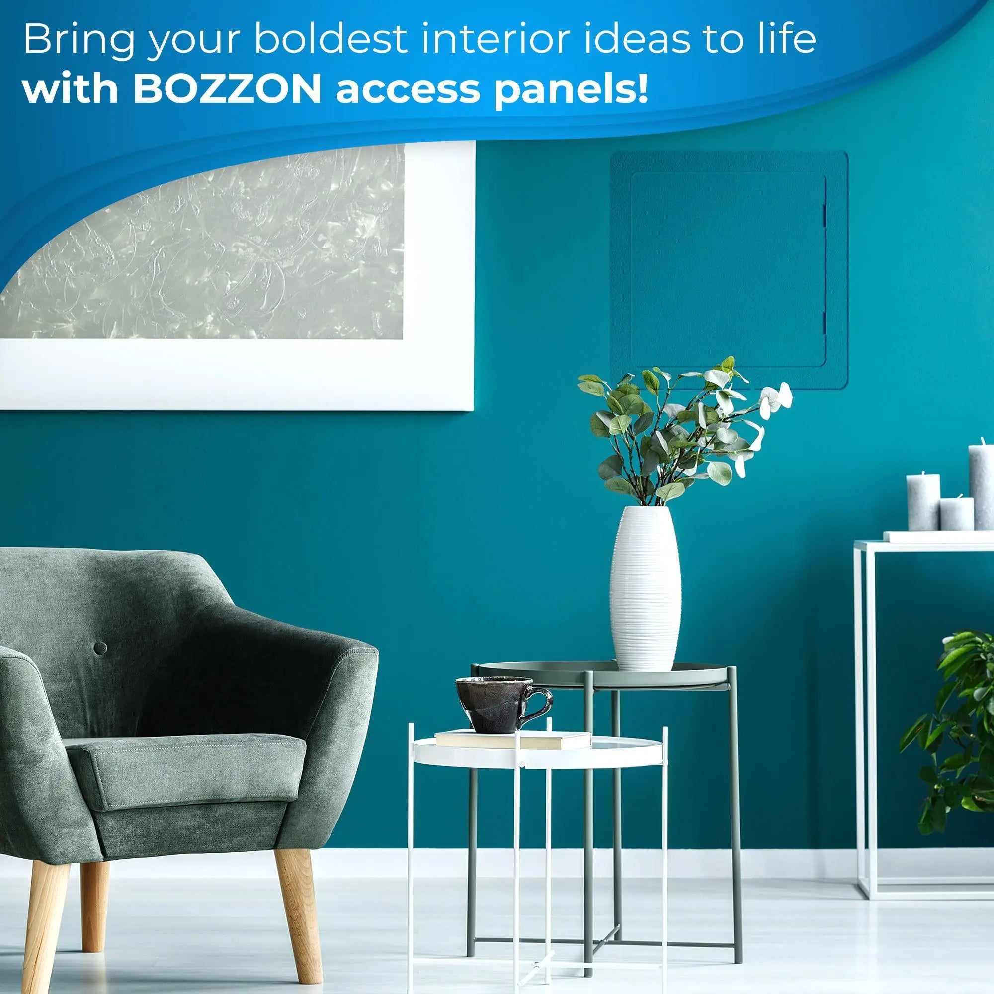 Access Panel for Drywall 22x22 inch Wall Hole Cover Access Door White Plastic