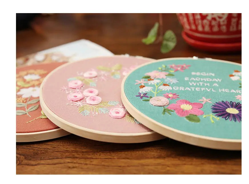 DIY 3D Ribbon Embroidery Floral Craft Kit