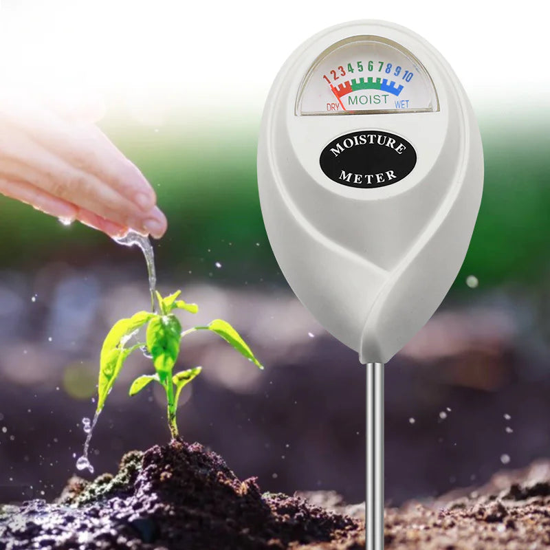 Soil Moisture Meter with White Round Head (2-in-1)