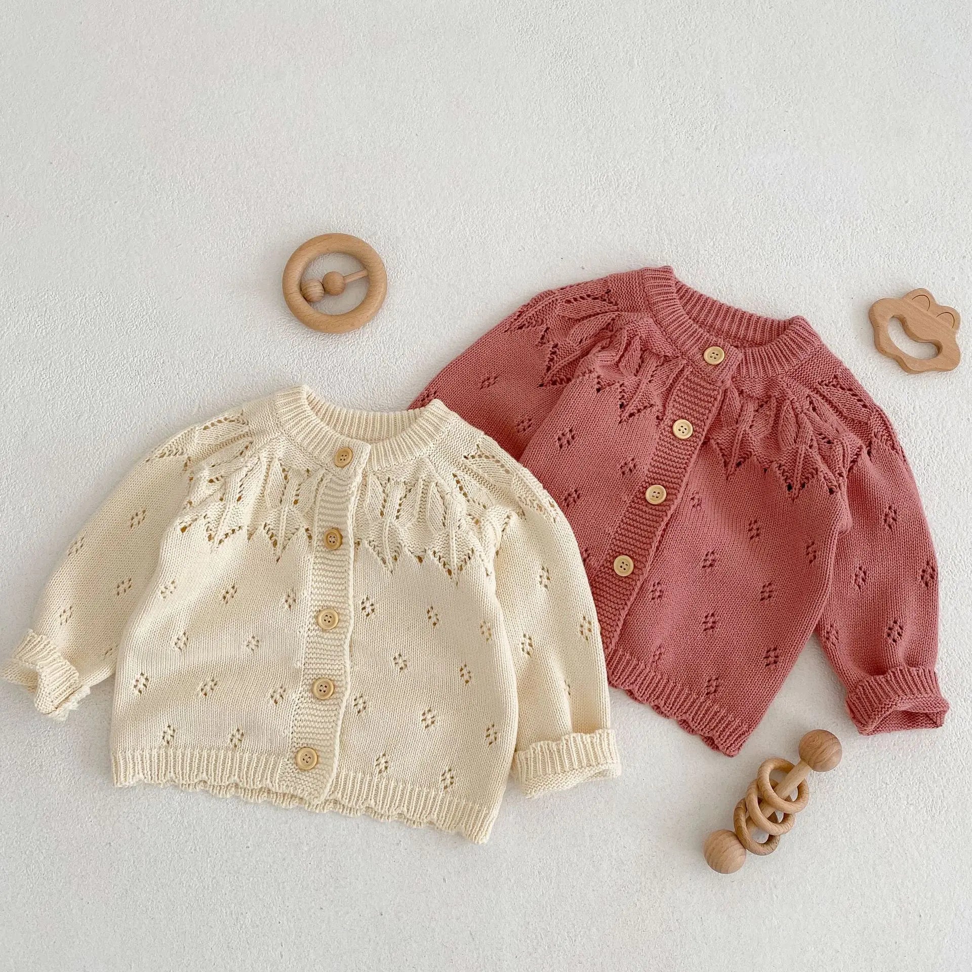 Flower Embroidered Cardigan Jacket for Baby Girls (1-3Y)
