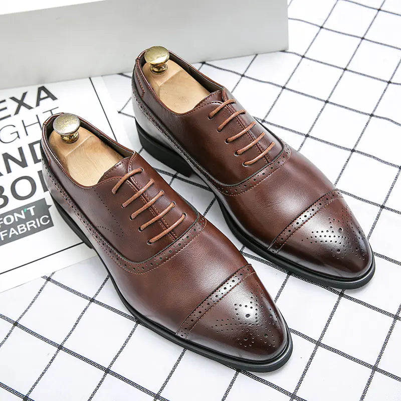 Men's Casual Leather Shoes for Business Wear