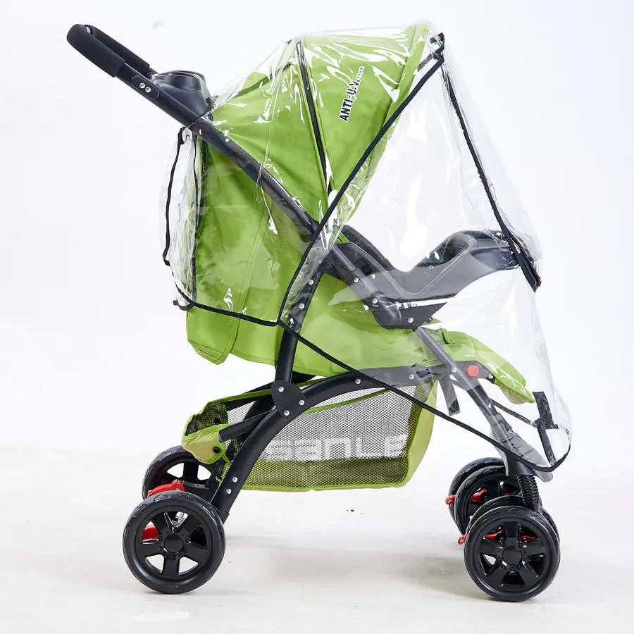Baby Stroller Rain Cover with Wind Protection and Zipper