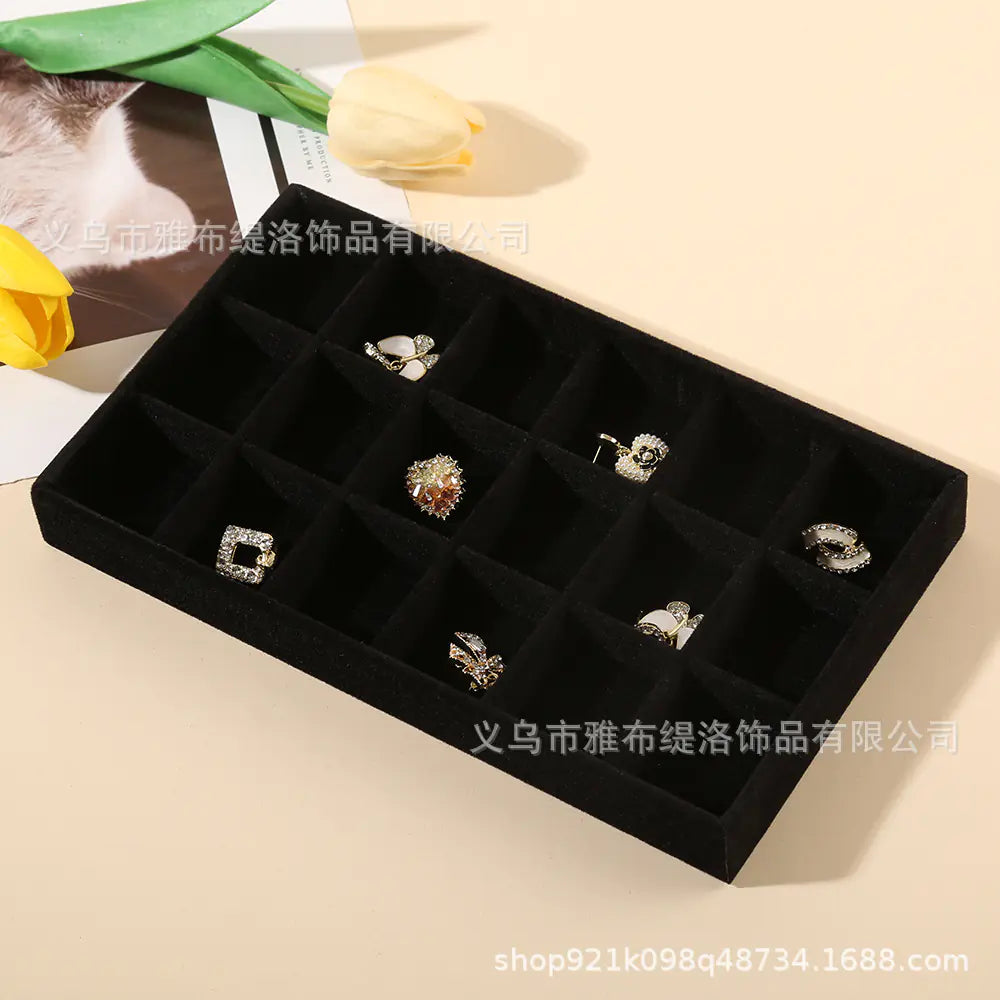 Jewelry Box for Rings and Earrings with Velvet Tray
