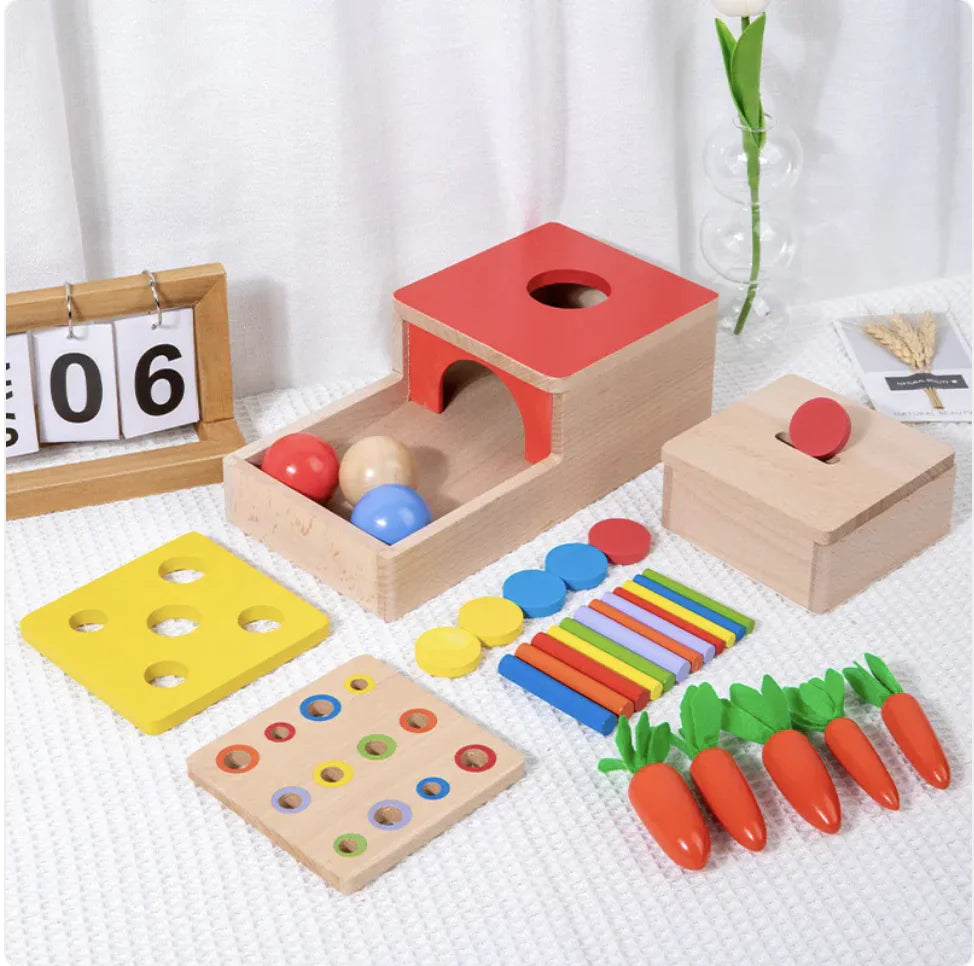 Montessori 4-in-1 Drawer Coin Box Toy