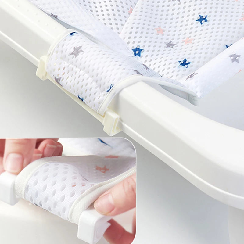 Adjustable Non-Slip Bath Net for Newborns and Babies
