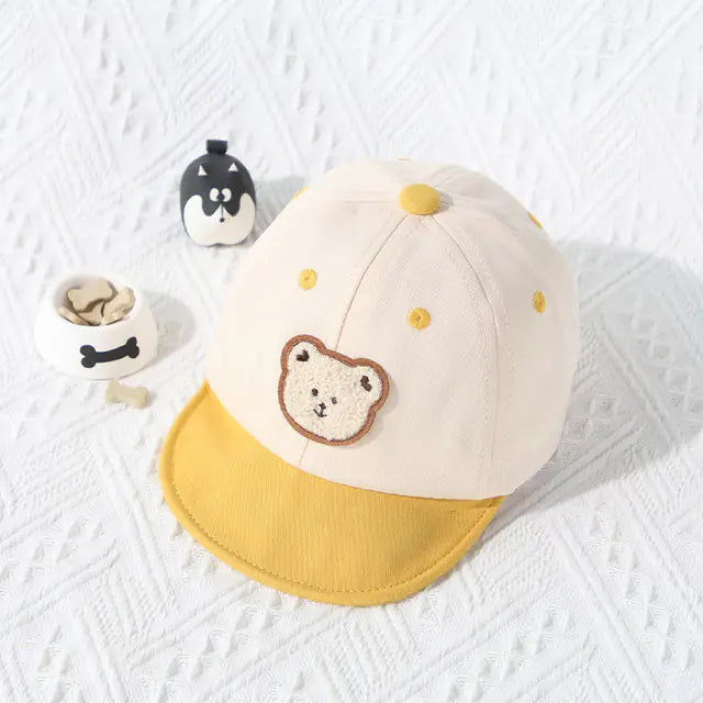 Cute Cartoon Bear Summer Baby Baseball Cap for Kids