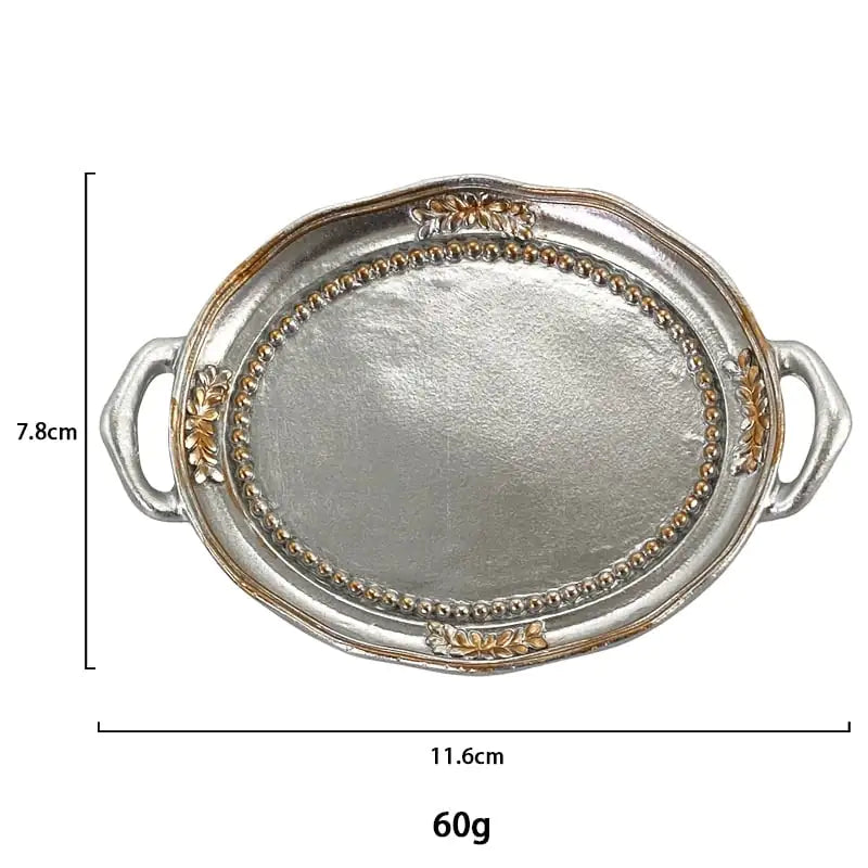 Resin Candle Holder Plate Earrings Necklace Jewelry Set