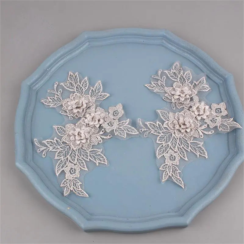 Colorful 3D Lace Applique Flower Patch for Clothing