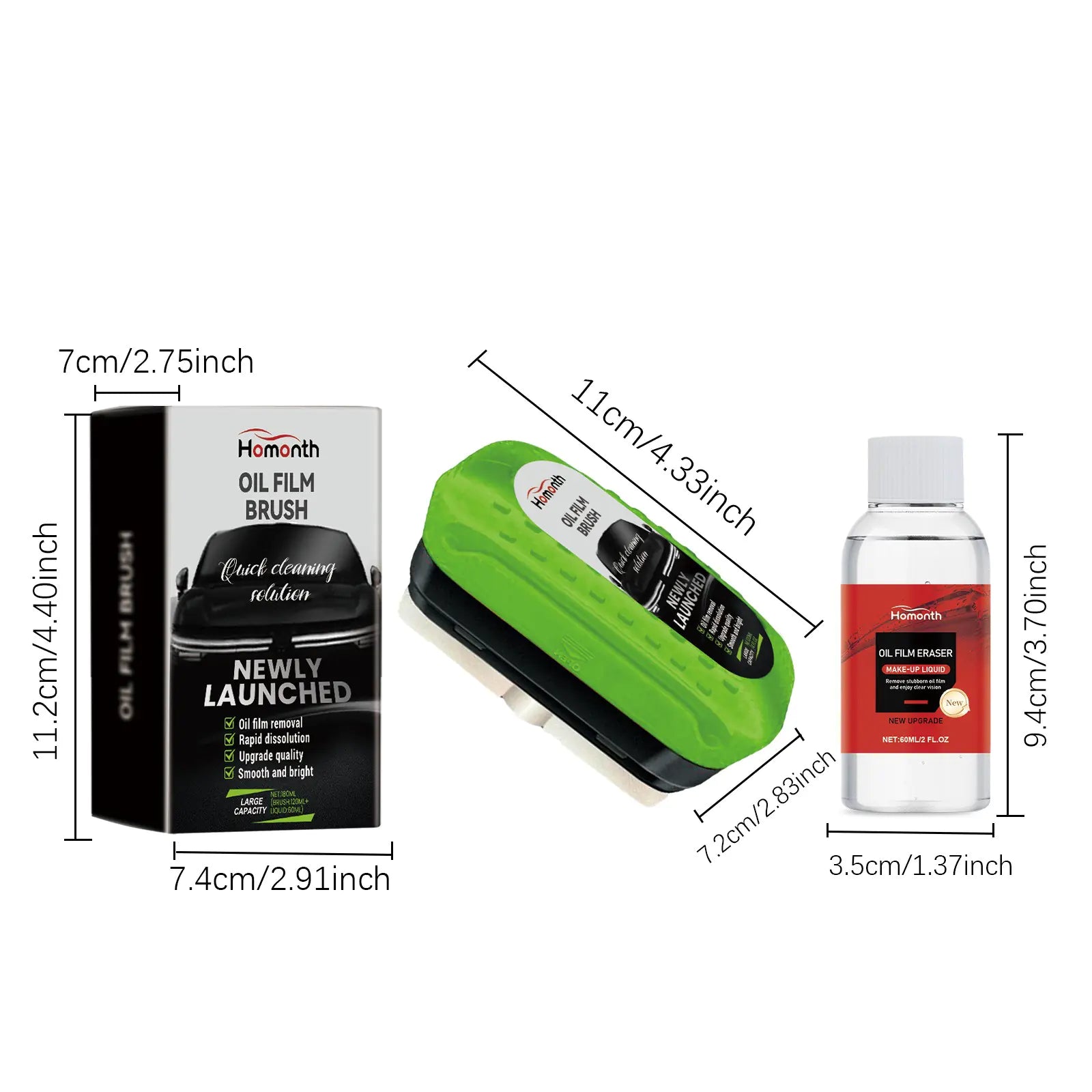 Car Oil Film Cleaning Brush Set