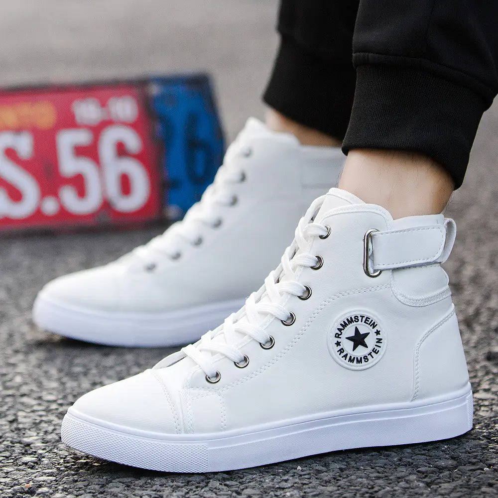 High-Top Sports Style Men's Sneakers - British Casual Shoes