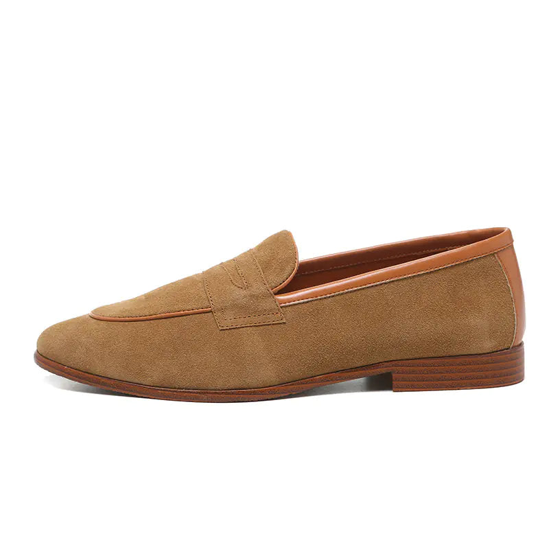 Men's Summer Leather Loafers - Casual Slip-On Shoes