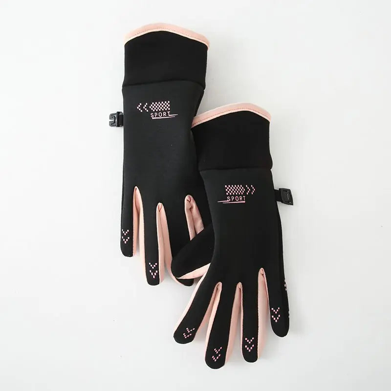 DeRong Women's Lightweight Velvet Windproof Gloves