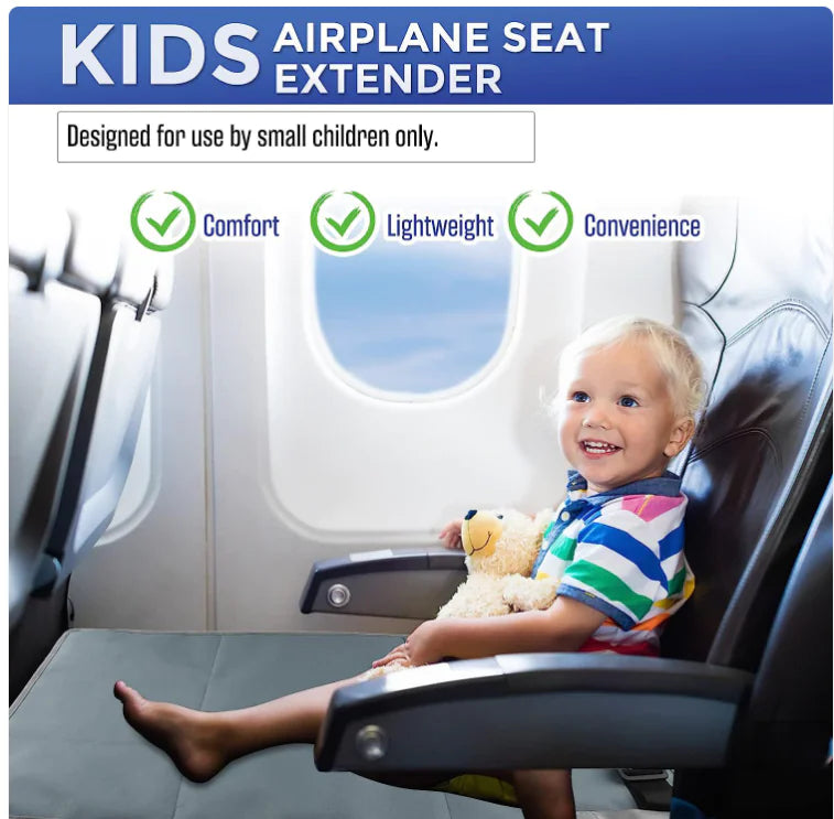 Portable Children's Airplane Seat Extender – Adjustable Travel Footrest for Kids