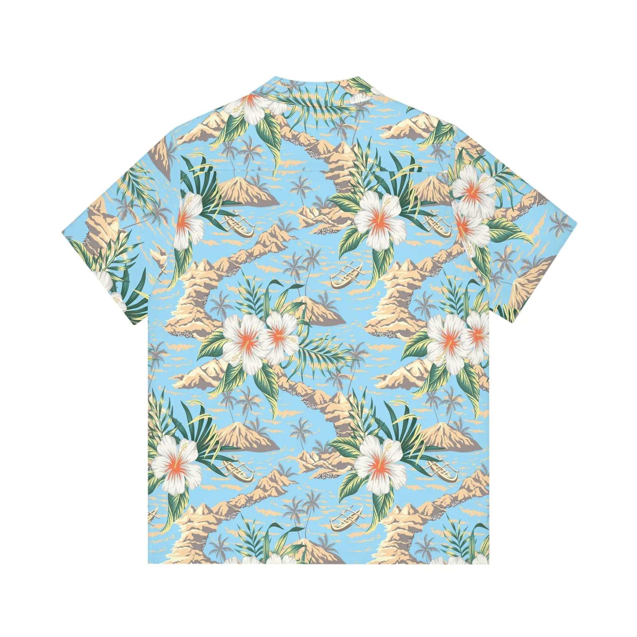 Men's Tropical Island Print Hawaiian Shirt