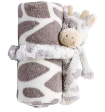 Baby Cartoon Flannel Blanket – Soft Plush Animal Print (100x75 cm)