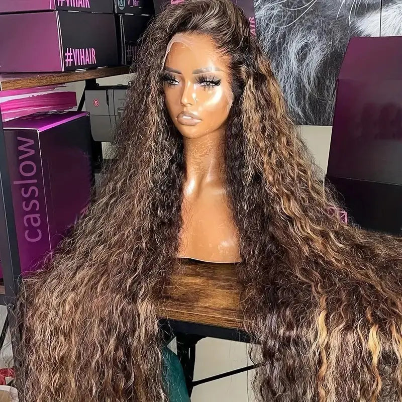 Front Lace Wig Piano Color Long Curly