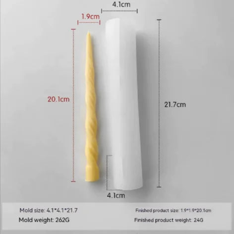 Threaded Silicone Mold for Candles & Holders
