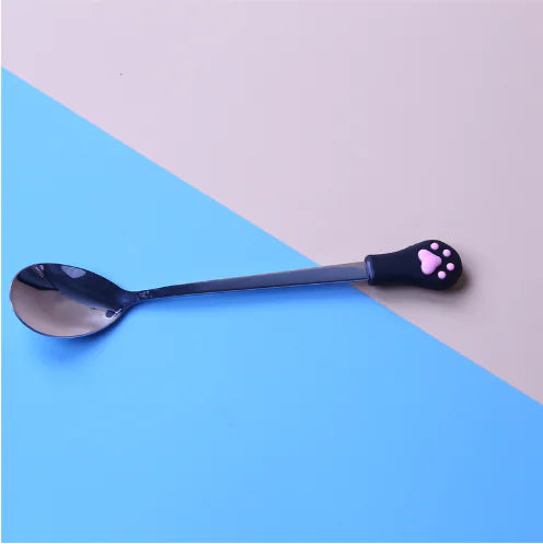 Cute Cat Paw Stainless Steel Coffee Spoon Set (1 Unit)