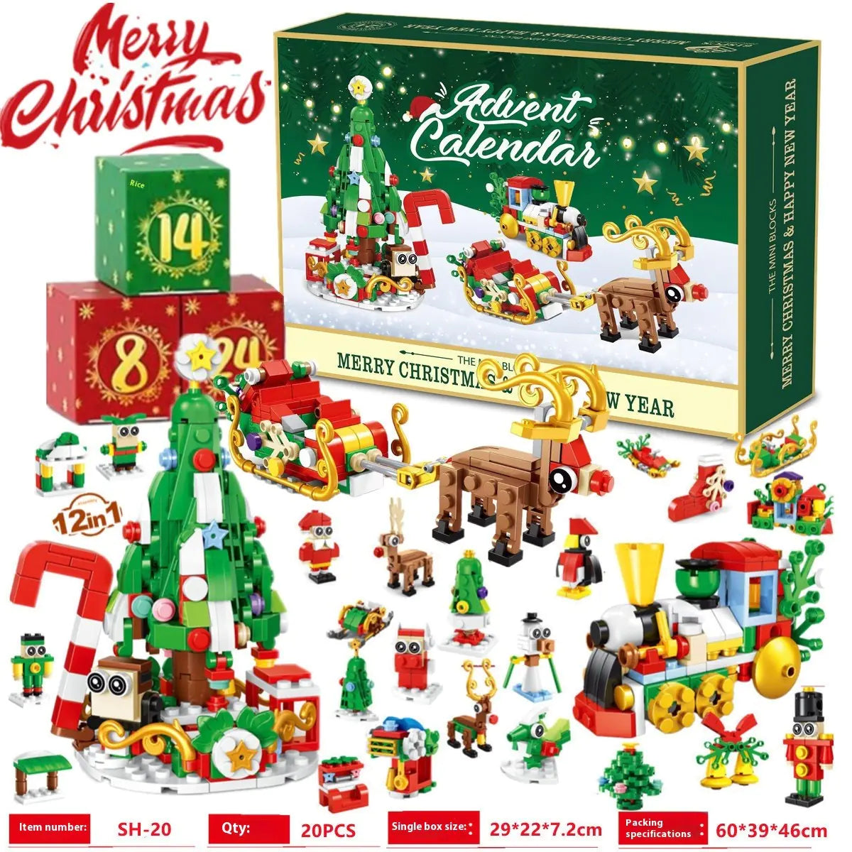 Christmas Countdown Building Blocks Calendar