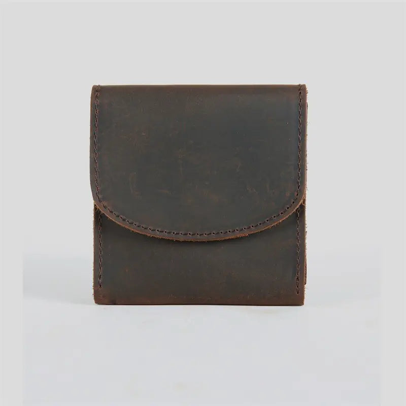 Retro Cowhide Mini Coin Wallet