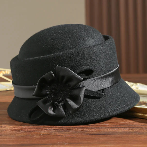 Retro Women's Wool Felt Top Hat