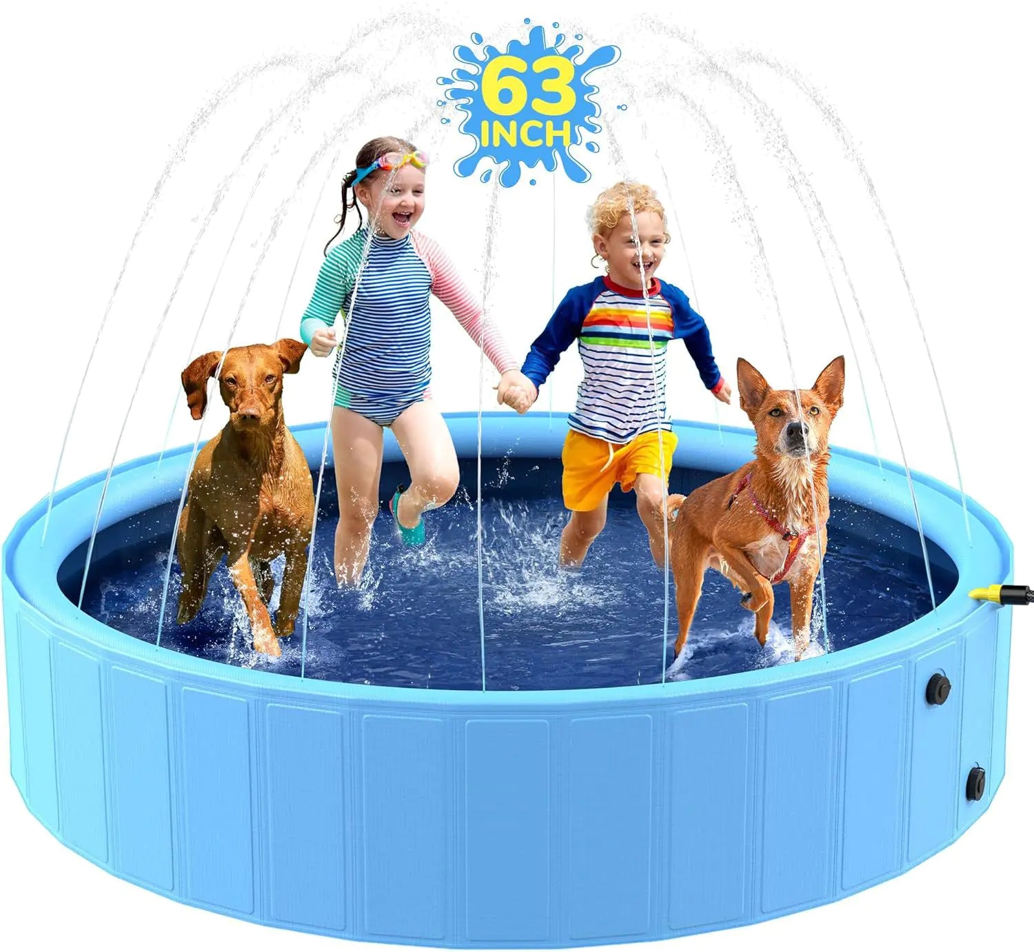 Foldable Pet Splash Pool for Dogs and Bathing Fun