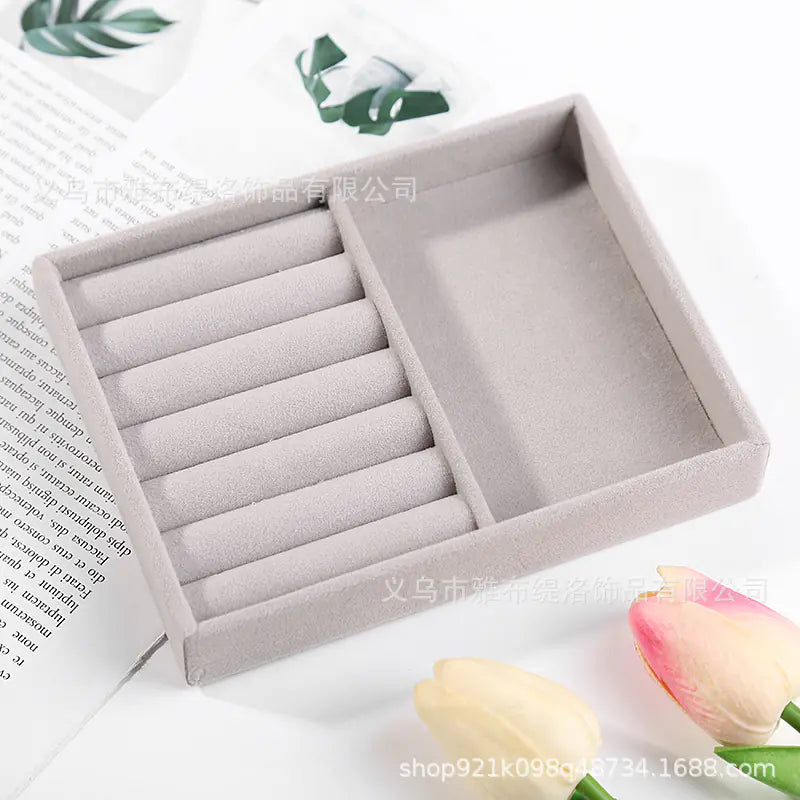 Jewelry Box for Rings and Earrings with Velvet Tray