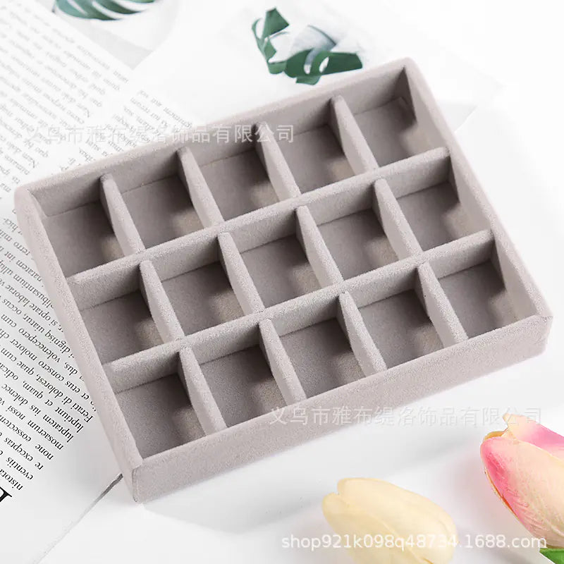 Jewelry Box for Rings and Earrings with Velvet Tray