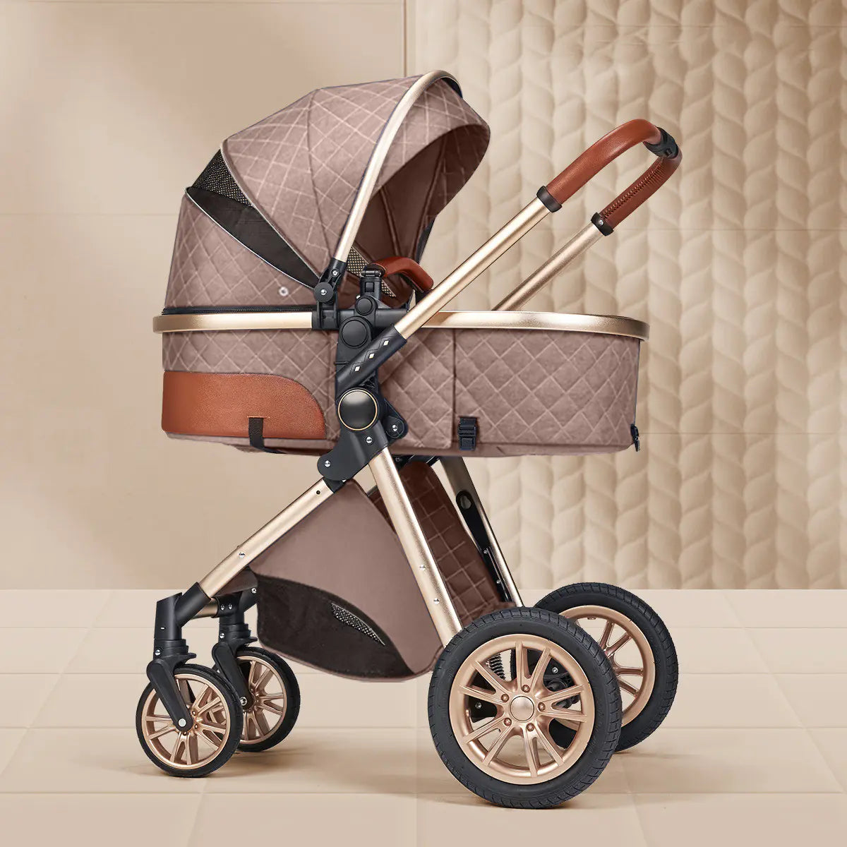 Folding Shock-Absorbing Baby Stroller