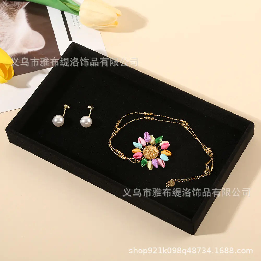 Jewelry Box for Rings and Earrings with Velvet Tray