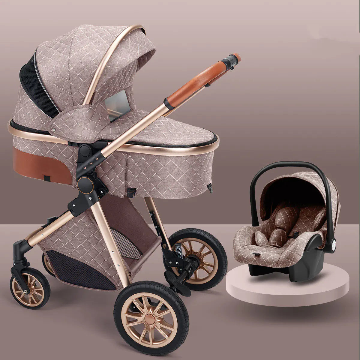 Folding Shock-Absorbing Baby Stroller