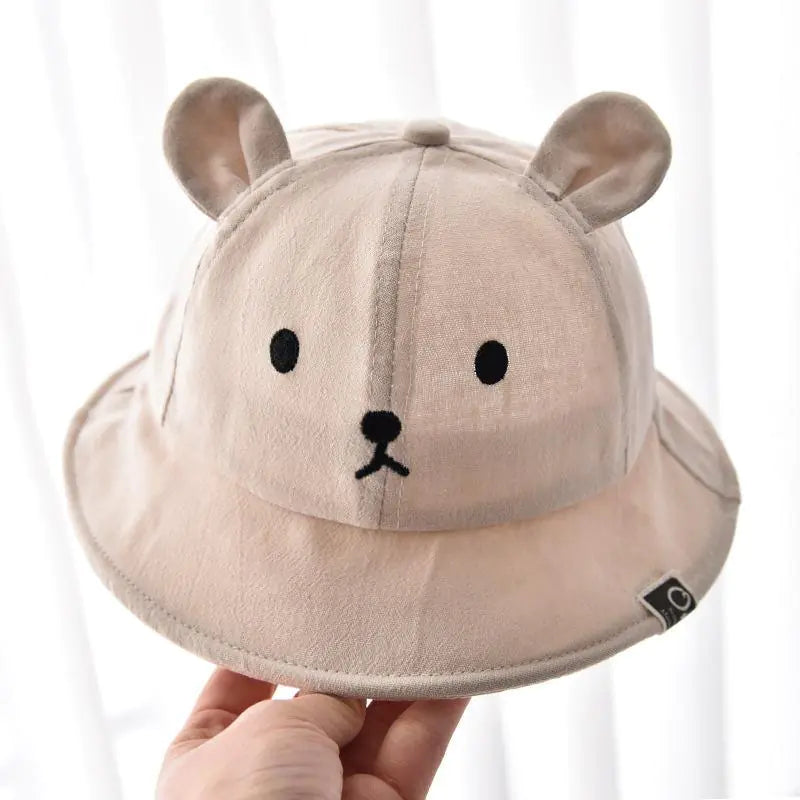Baby Bucket Hat with Bear Ears for Kids Outdoor Use