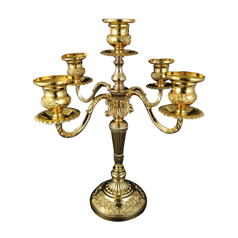 Vintage European Metal Candle Holder for Romantic Dinners
