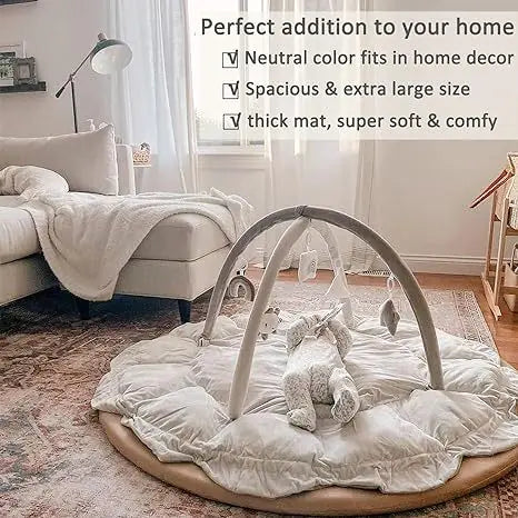 Removable Plush Baby Play Mat with Toys
