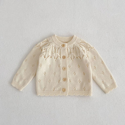 Flower Embroidered Cardigan Jacket for Baby Girls (1-3Y)
