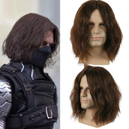 Winter Soldier Brown Wig for Cosplay and Costume