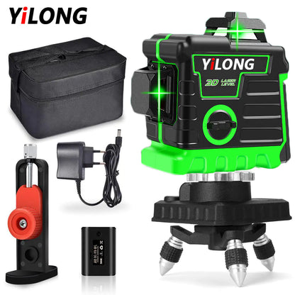 12-Line Green Laser Level with Auto Leveling 3D