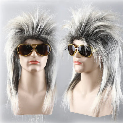 80s Punk Cosplay Tiger King Wig Hat for Men