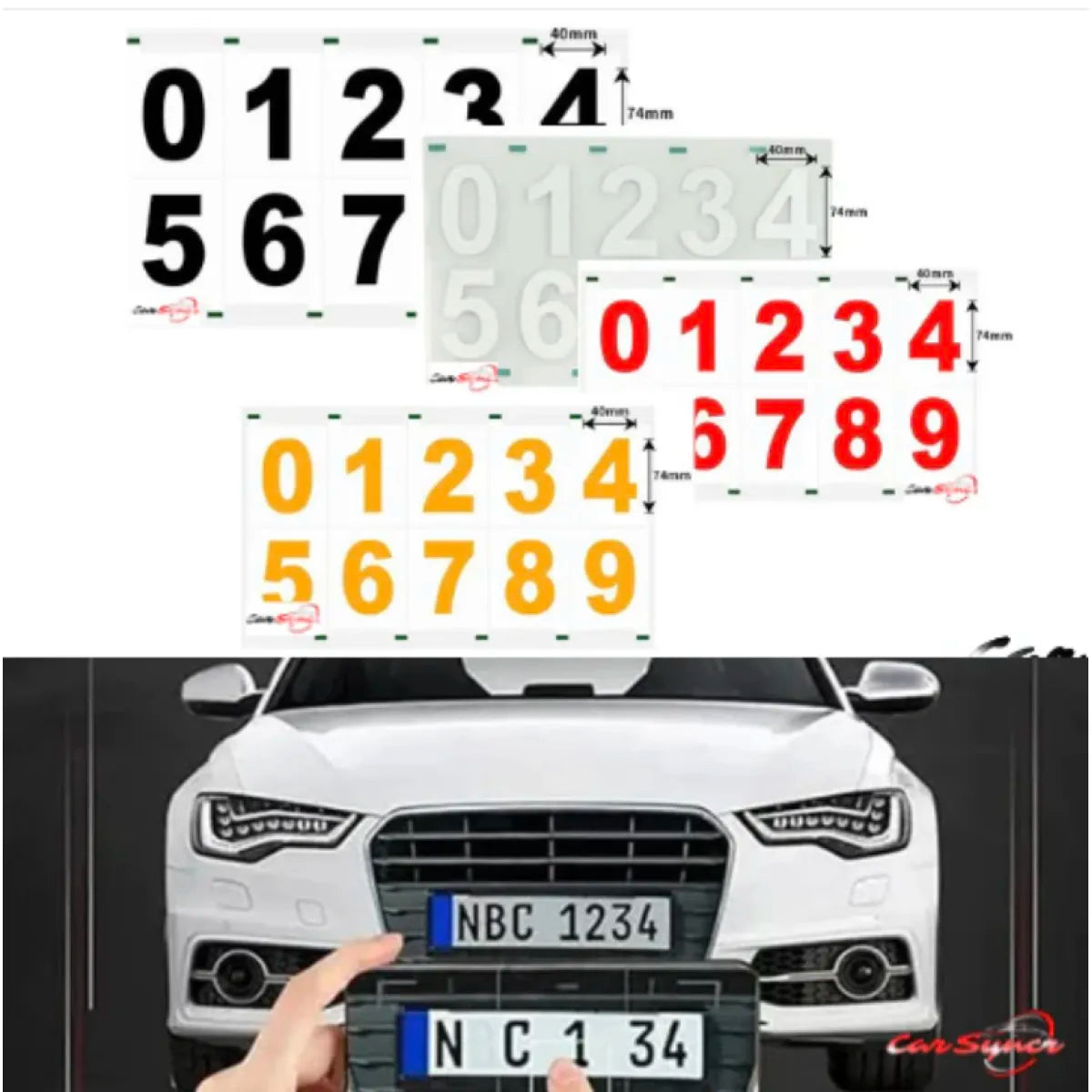High-Temperature Reflective Waterproof PVC Number Sticker