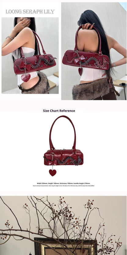 Red Dragon Chinese Style Designer Bowling Bag