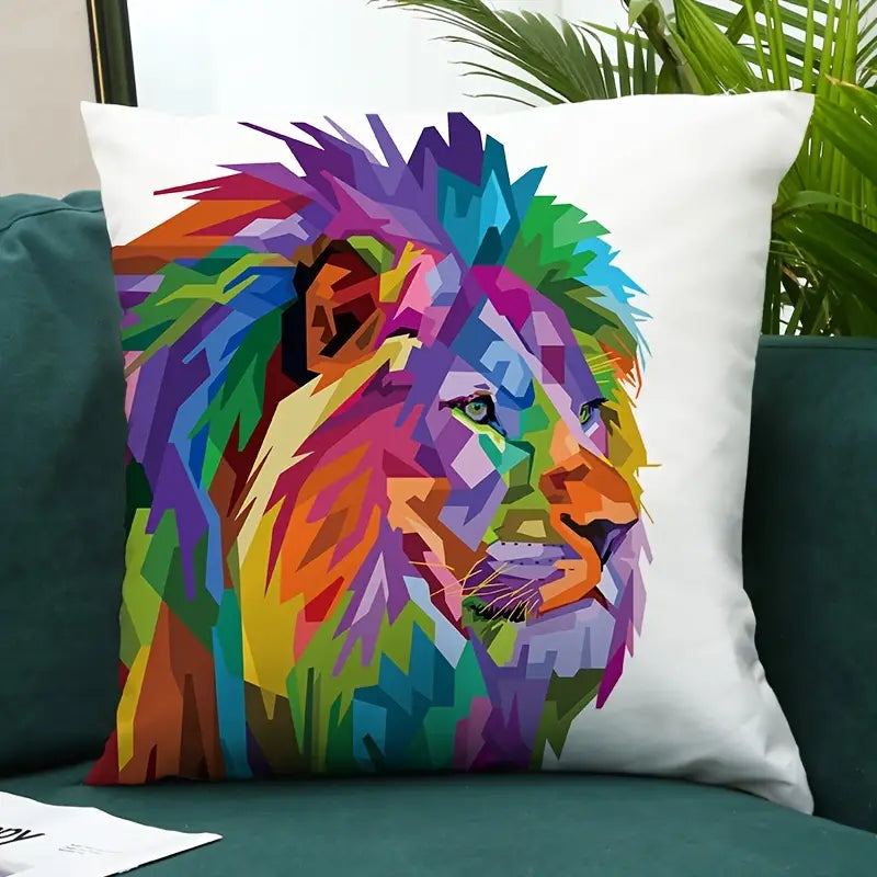 Colorful Animal Throw Pillowcase for Home Decoration 18x18in