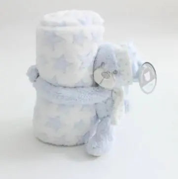 Baby Cartoon Flannel Blanket – Soft Plush Animal Print (100x75 cm)