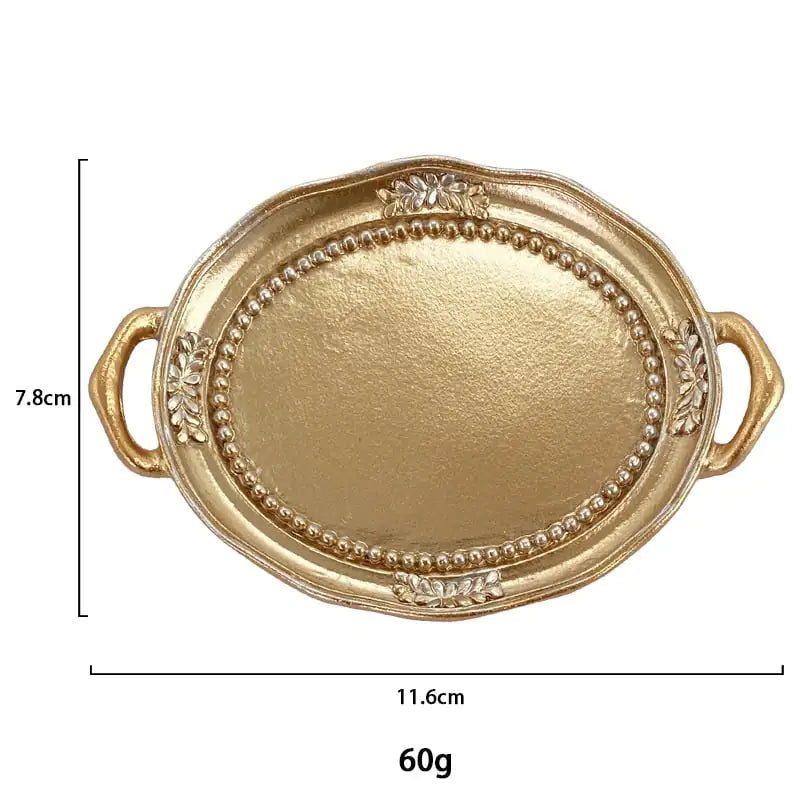 Resin Candle Holder Plate Earrings Necklace Jewelry Set