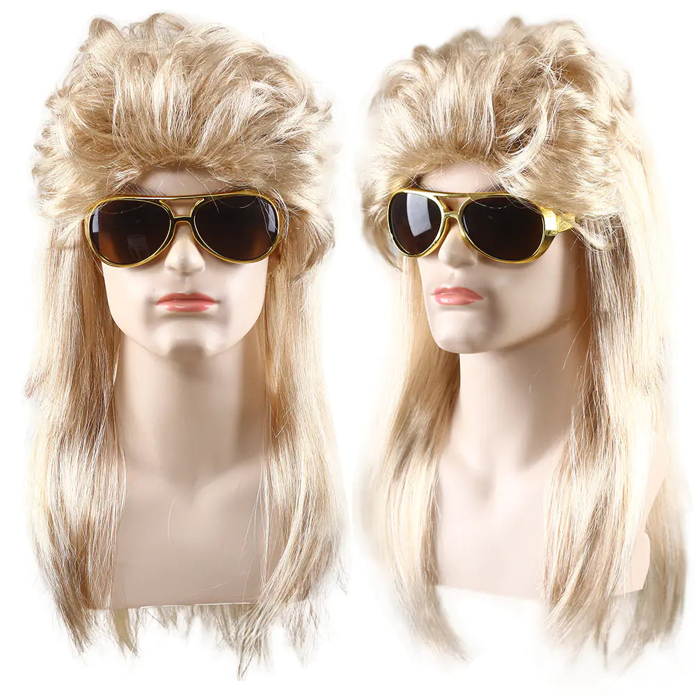 80s Punk Cosplay Tiger King Wig Hat for Men